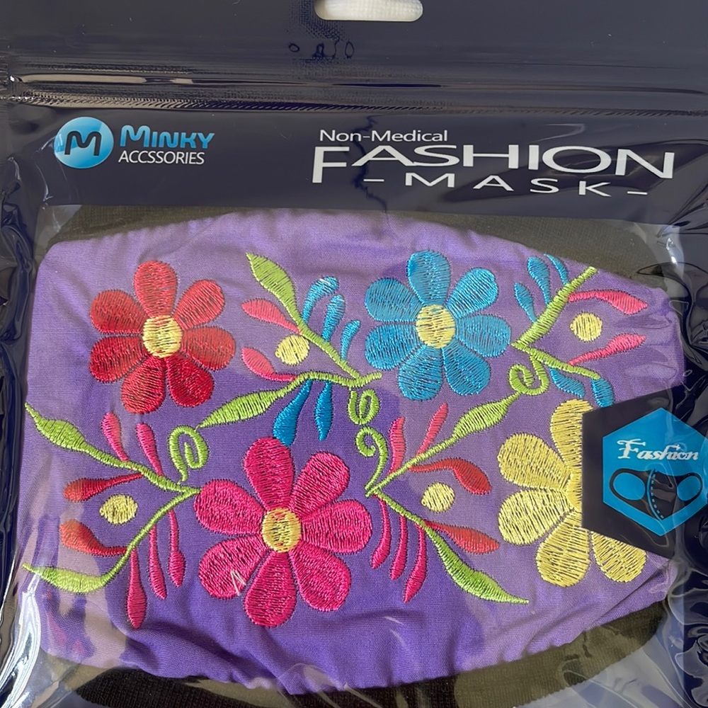 Minky Accessories Non-Medical Fashion-Mask in Purple/ Red/Blue/One size NWT